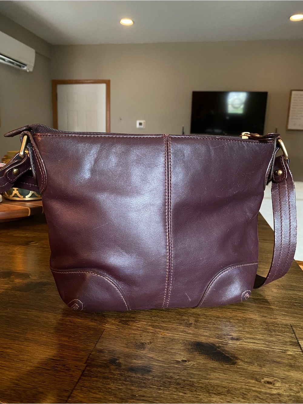Vintage Etienne Aigner Burgundy Leather Shoulder Bag - Picture 4 of 9